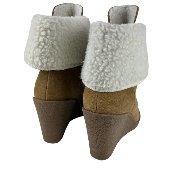 Coach and Four Sherpa Suede Leather Boots Women’s Size 8.5 Tan Brown Keystone II - Picture 8 of 9